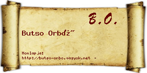 Butso Orbó névjegykártya